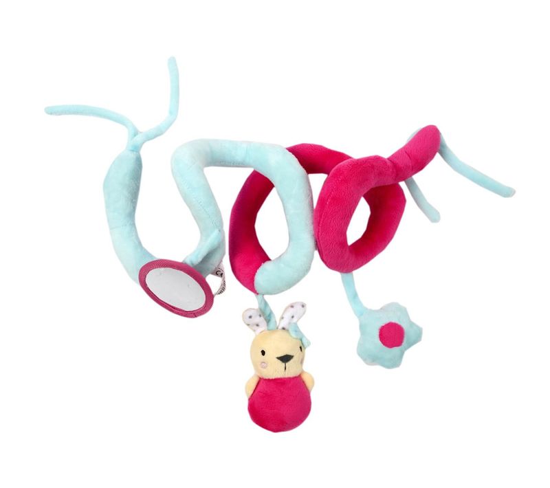 Spirale D'activités Pour Bébé "lapin" 28cm Rose et Bleu