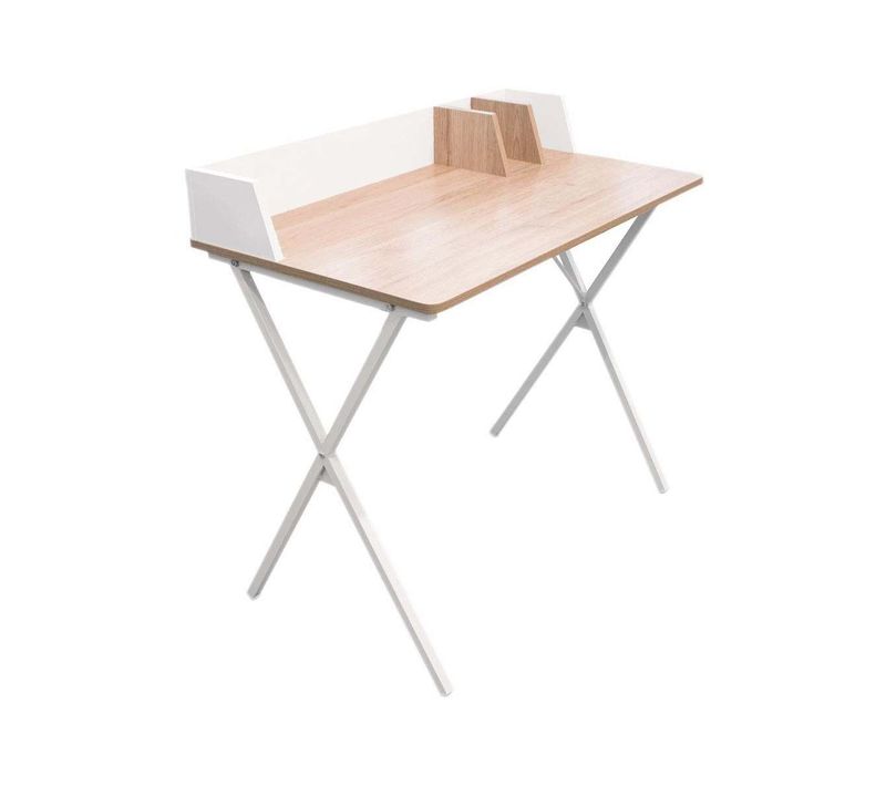 Bureau En Bois Et Métal Brice Blanc