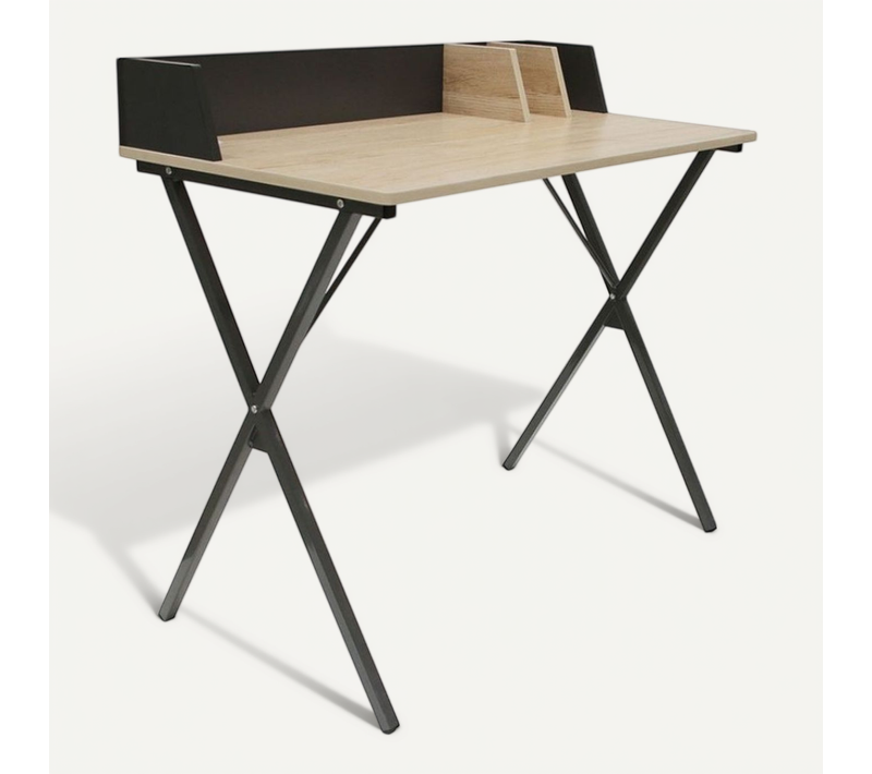 Bureau Industriel Brice - L. 90 X L. 84 Cm - Noir