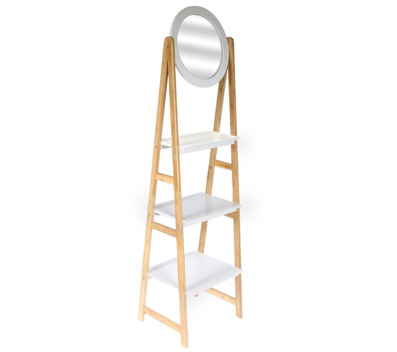 Etagère De Salle De Bain Design Scandi Copenhague - L. 43 X H. 163 Cm - Blanc