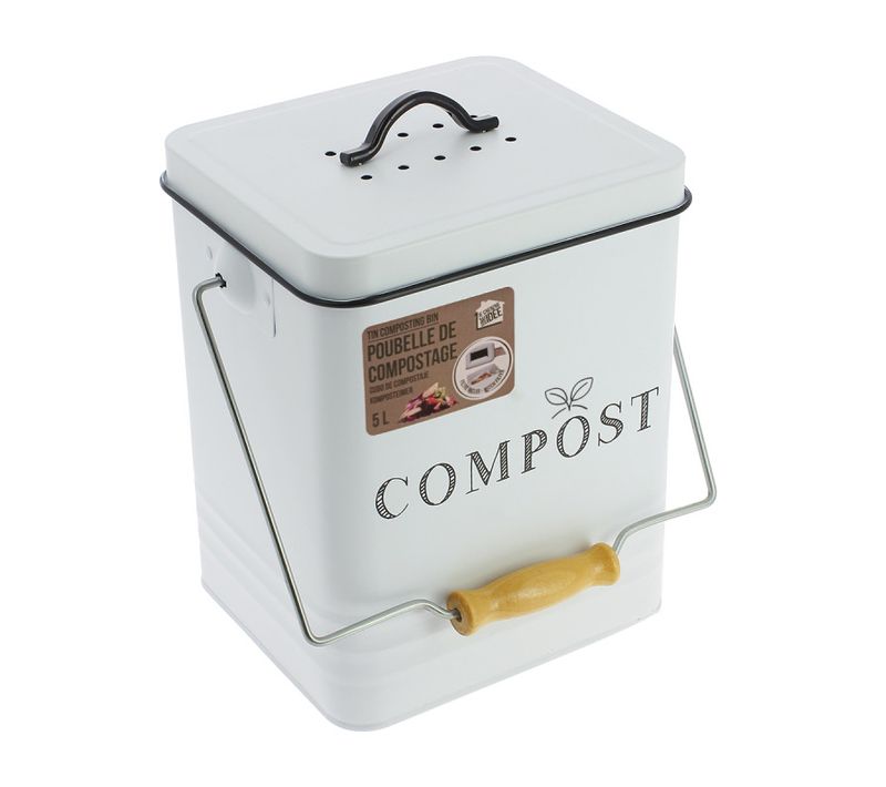 Poubelle De Compostage En Métal 5 Litres Ka4368