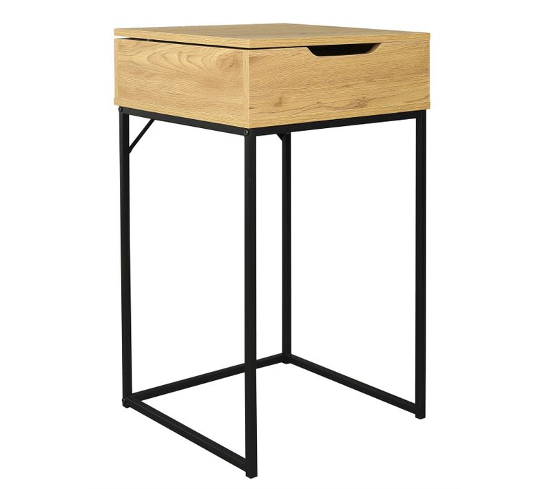 Console Design Effet Bois Abbott - L. 45 X H. 77 Cm - Couleur Bois