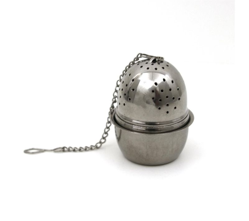 Boule à Thé et Support "déborde" 5cm Argent