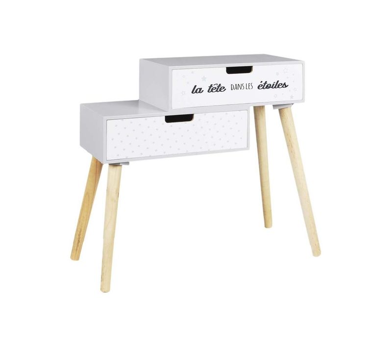 Chevet Enfant En Bois La Tête Dans Les Étoiles