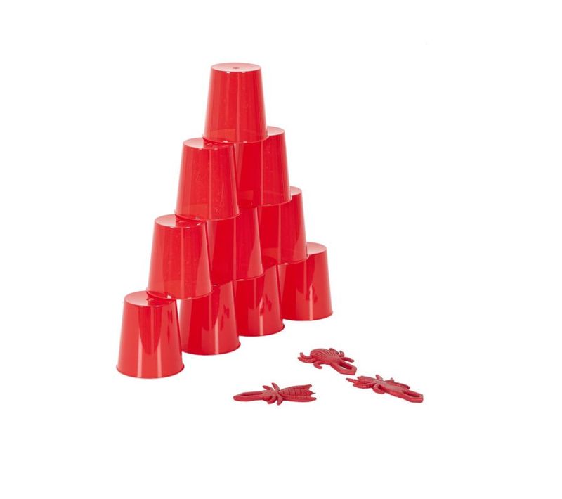 Mini-jeu 10 Verres "chamboule-tout" 4cm Rouge