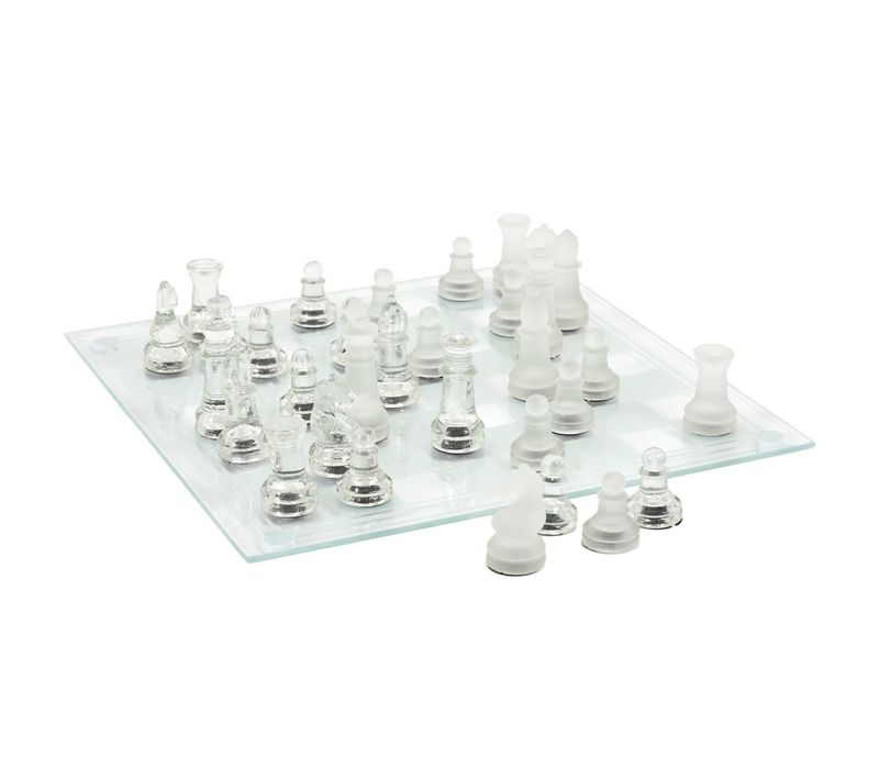 Jeu D'echecs "verre" 25cm Transparent