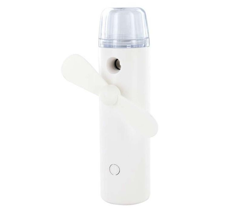 Ventilateur et Brumisateur "rechargeable" 12cm Blanc