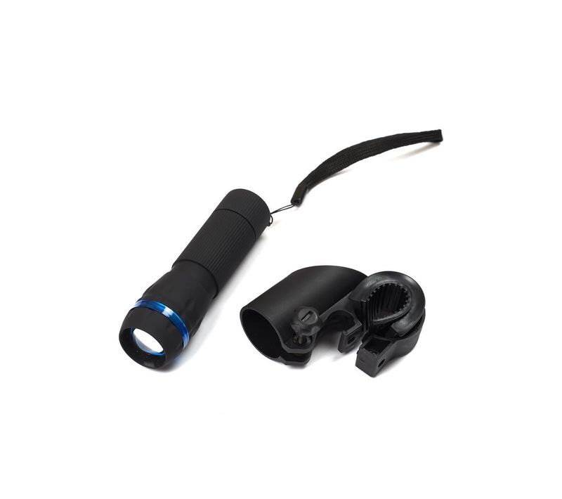 éclairage Avant LED et Lampe Torche "sport" 10cm Noir