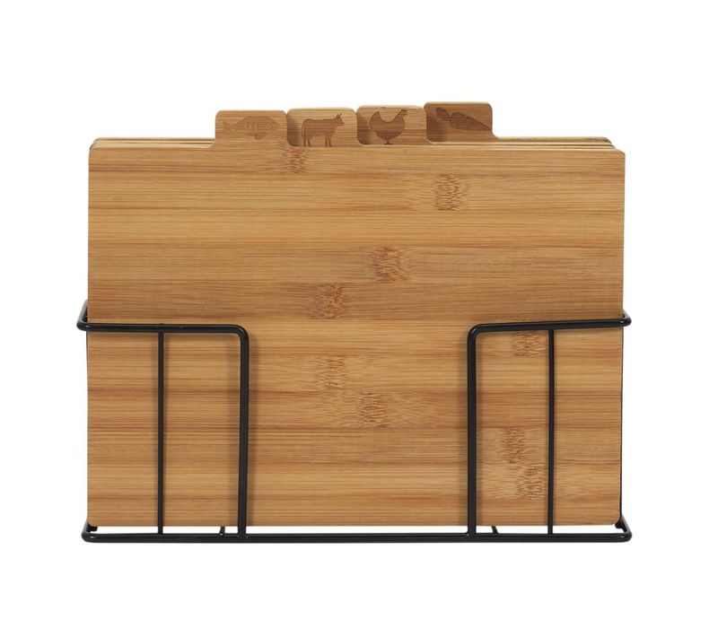 Lot De 4 Planches à Découper "socle" 29cm Naturel
