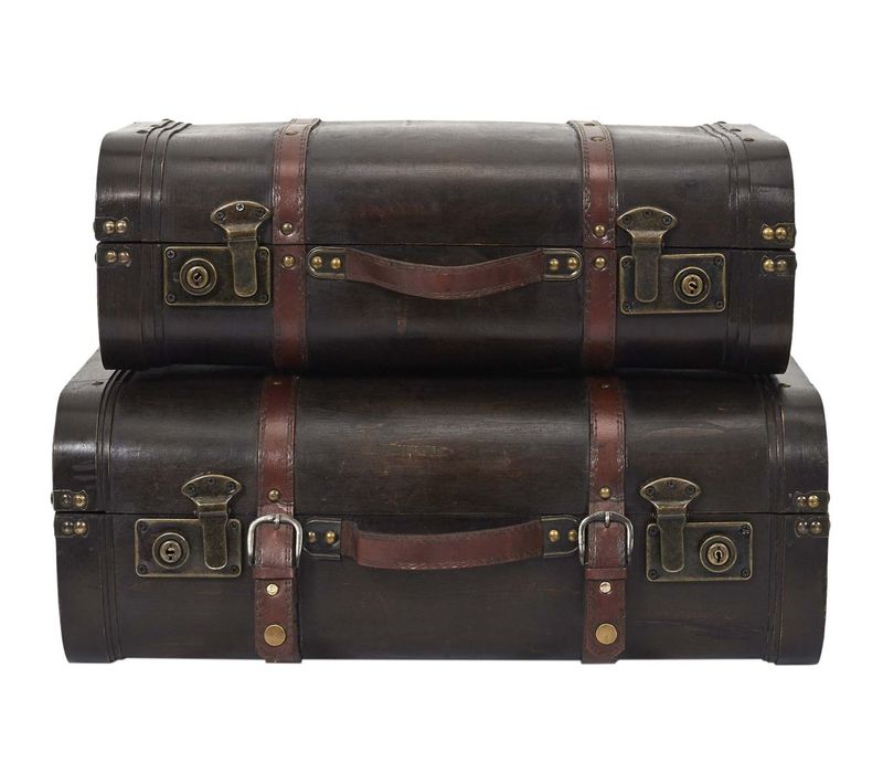 Set De 2 Malles Vintages En Bois Arthur