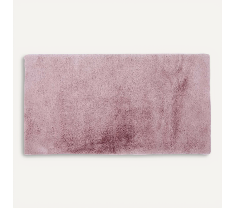 Tapis Imitation Fourrure "fin" 60x110cm Rose