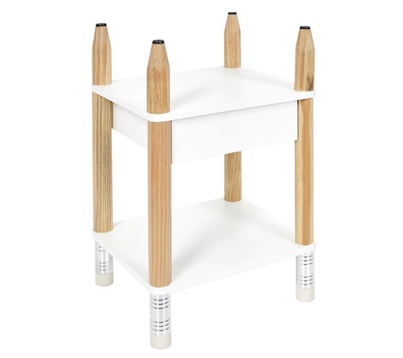Table De Chevet Enfant 1 Tiroir Crayon