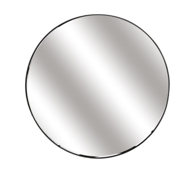 Miroir Mural et Étagère Design "filaire" 45cm Noir