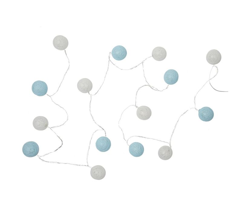 Guirlande Lumineuse LED "boule" 360cm Blanc et Bleu