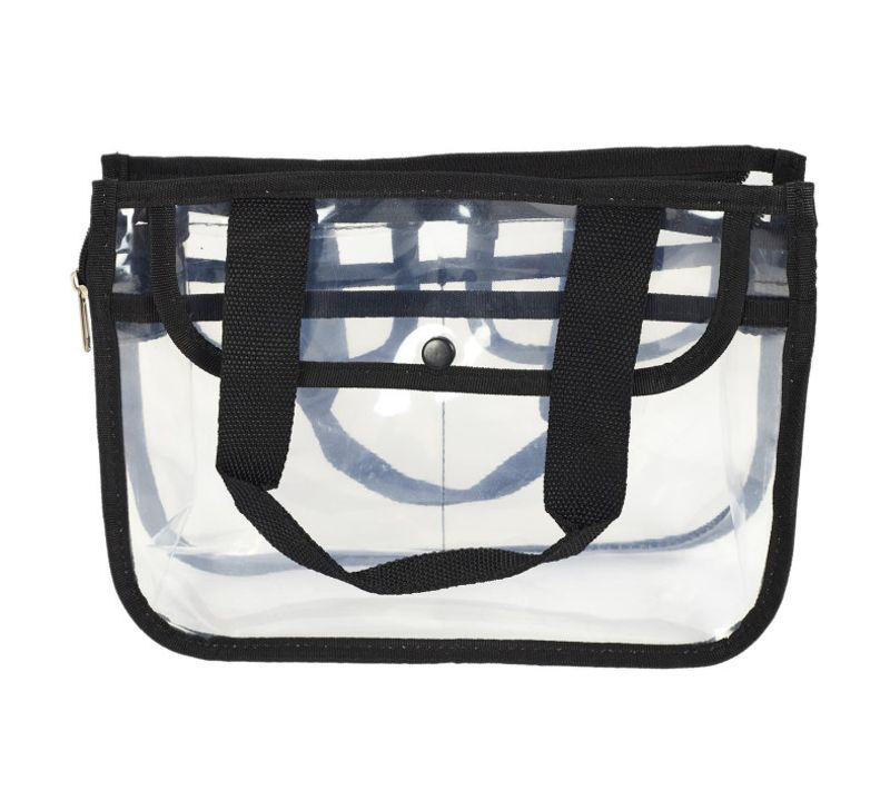Trousse De Toilette "vanity" 27cm Transparent et Noir