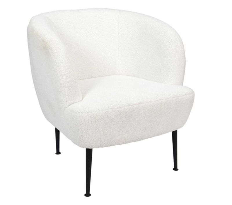 Fauteuil Bouclette "kiera" 76cm Blanc