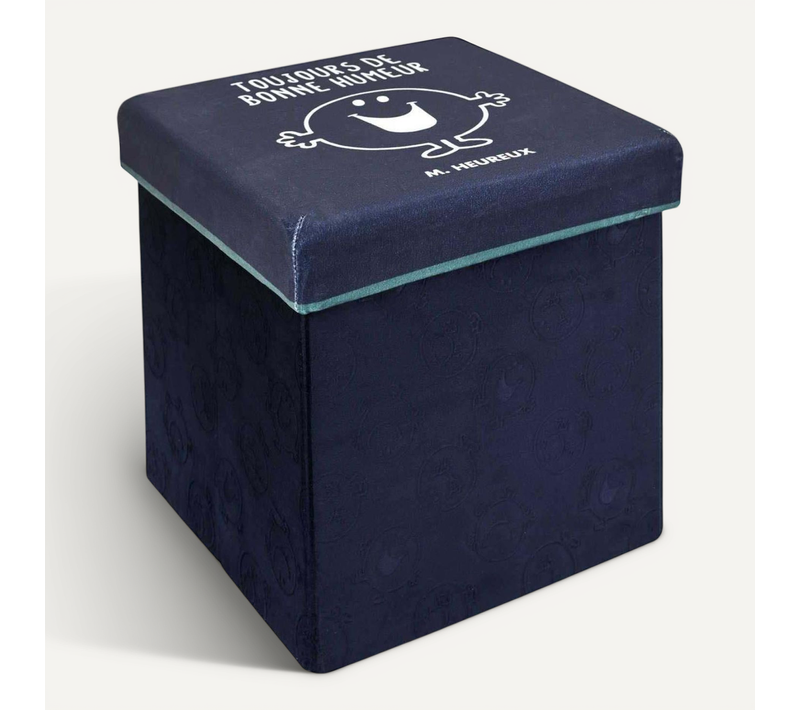 Pouf Coffre Pliable Pour Enfants Monsieur Madame Monsieur Heureux