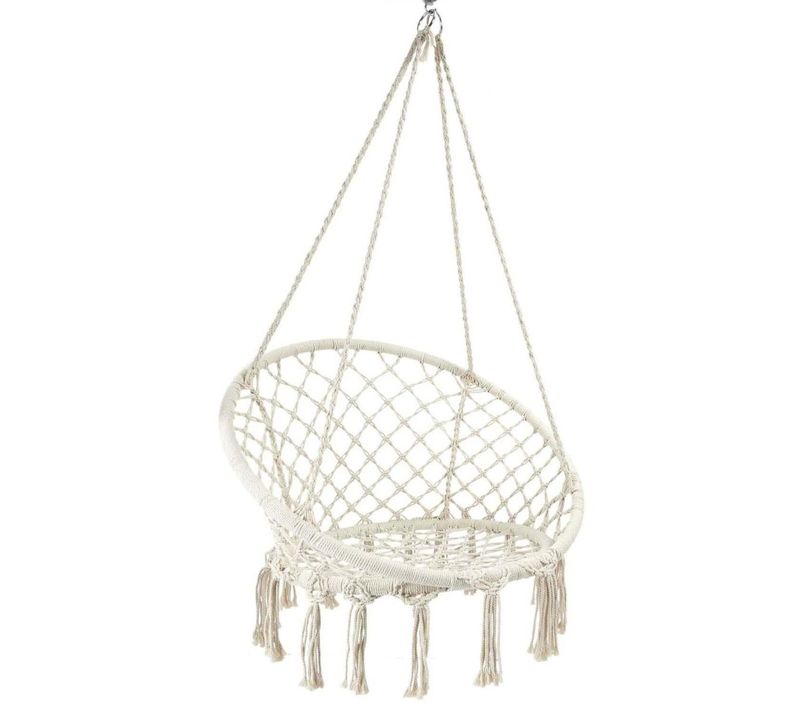 Fauteuil Suspendu Macramé Terre Inconnue 120 X 80 Cm