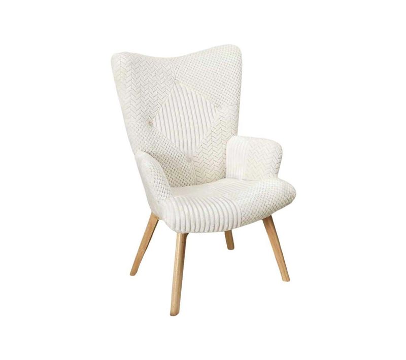 Fauteuil Patchwork Blanc Helsinki