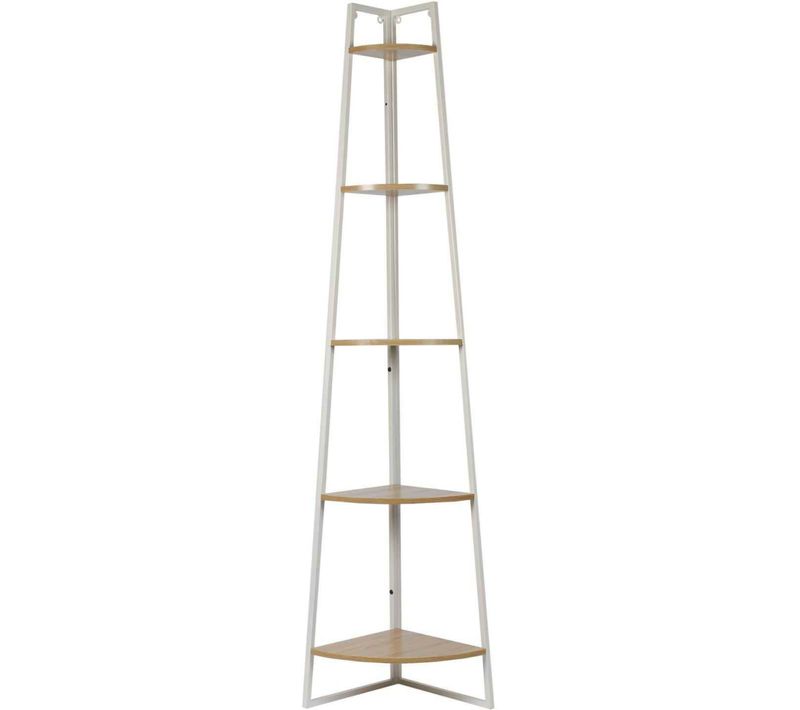 Etagère D'angle 5 Niveaux En Bois Et Métal
