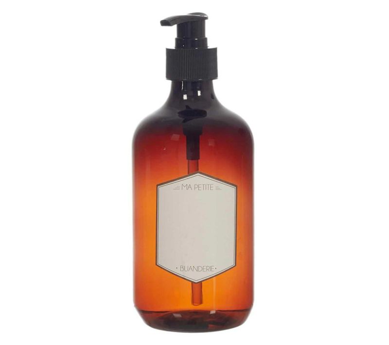 Distributeur De Savon "ma Petite Buanderie " 500ml Noir