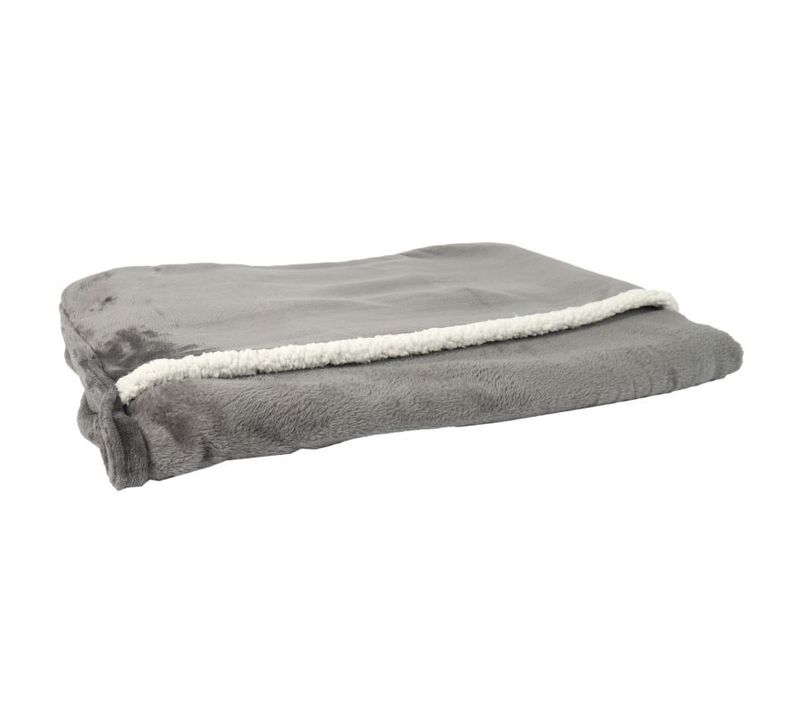 Plaid Avec Poche Pieds "sherpa" 127x178cm Gris