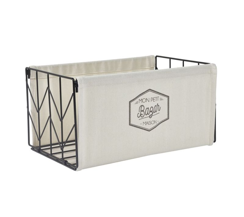 Bac De Rangement "mon Petit Bazar" 35cm Noir