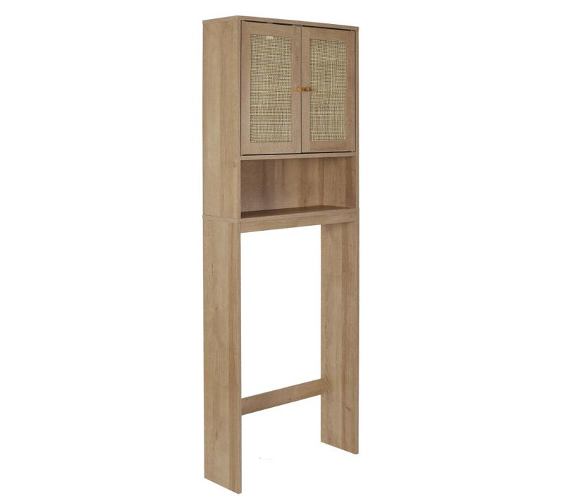 Meuble Dessus Wc 2 Portes Cannage 1 Niche Bali