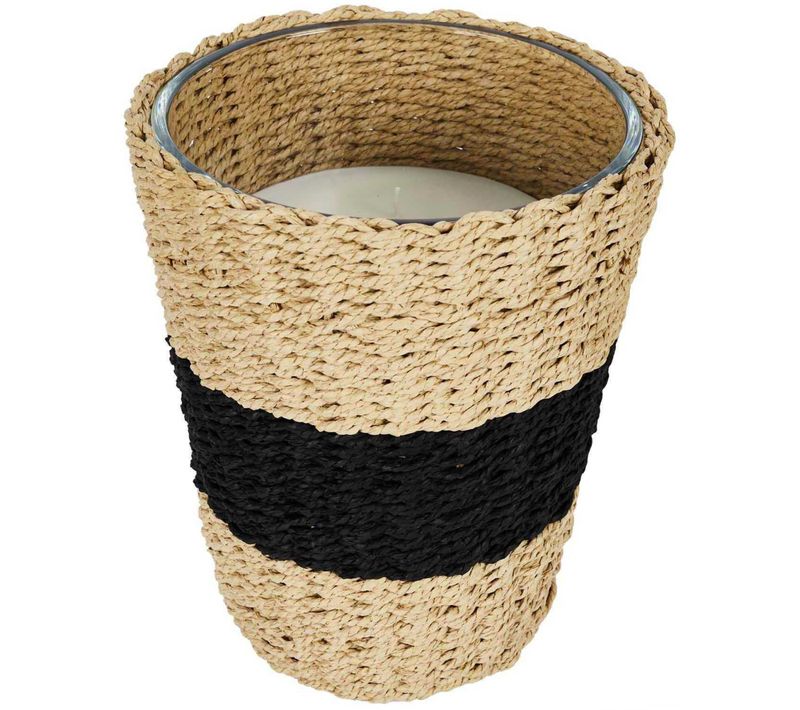 Grande Bougie Parfumée Panier Tressé 23 Cm