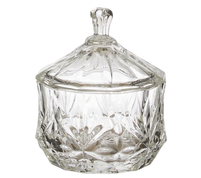 Bonbonnière En Verre "ciselée" 11cm Transparent