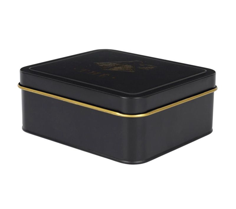Boîte à Thé En Métal "lounge" 18cm Noir