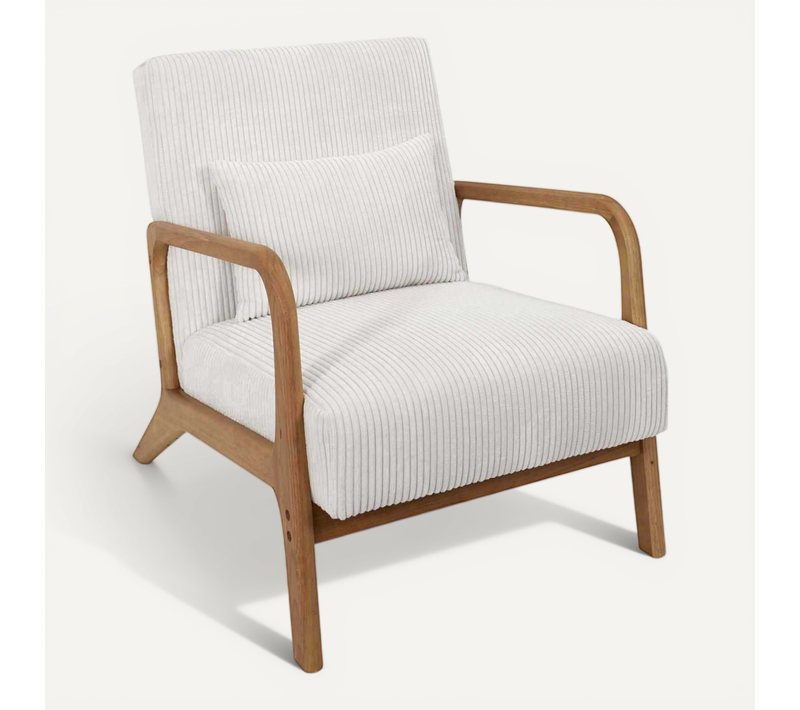 Fauteuil Détente En Velours Côtelé Scott