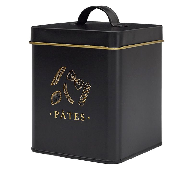 Boîte à Pâtes En Métal "lounge" 19cm Noir