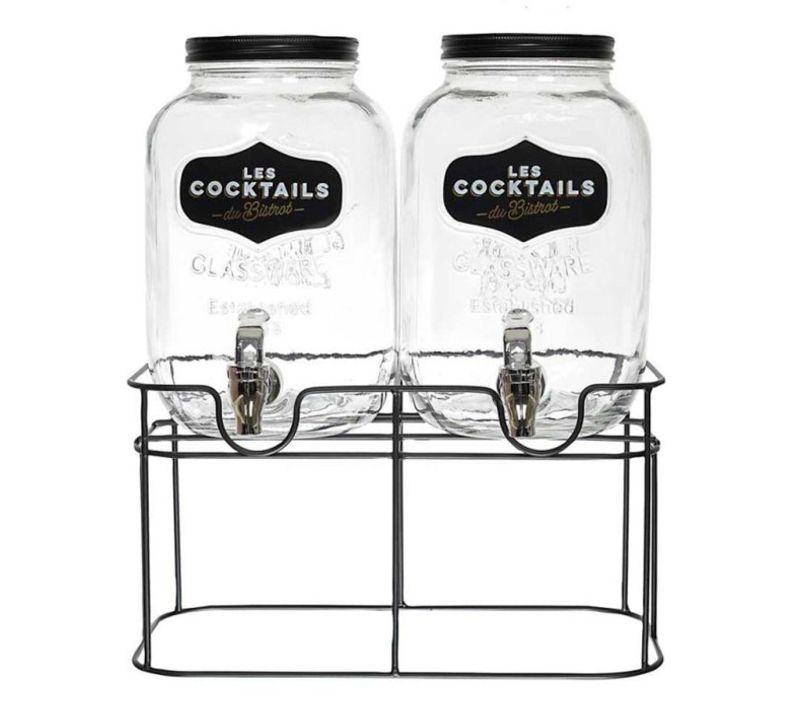 Double Fontaine à Boisson "bistrot" 8l Transparent