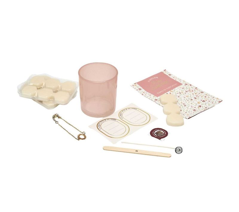 Coffret Bougie Bijou à Confectionner "diy" 20cm Rose et Oud