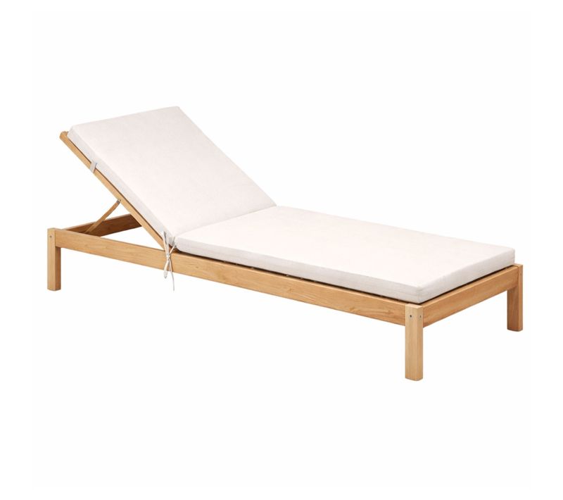 Matelas Bain De Soleil Extérieur Imperméable Minorque - 60x190 Cm - Ecru