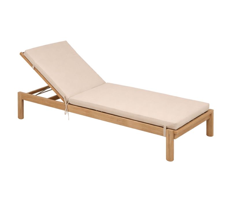 Matelas Bain De Soleil Extérieur Imperméable Minorque - 60x190 Cm - Beige