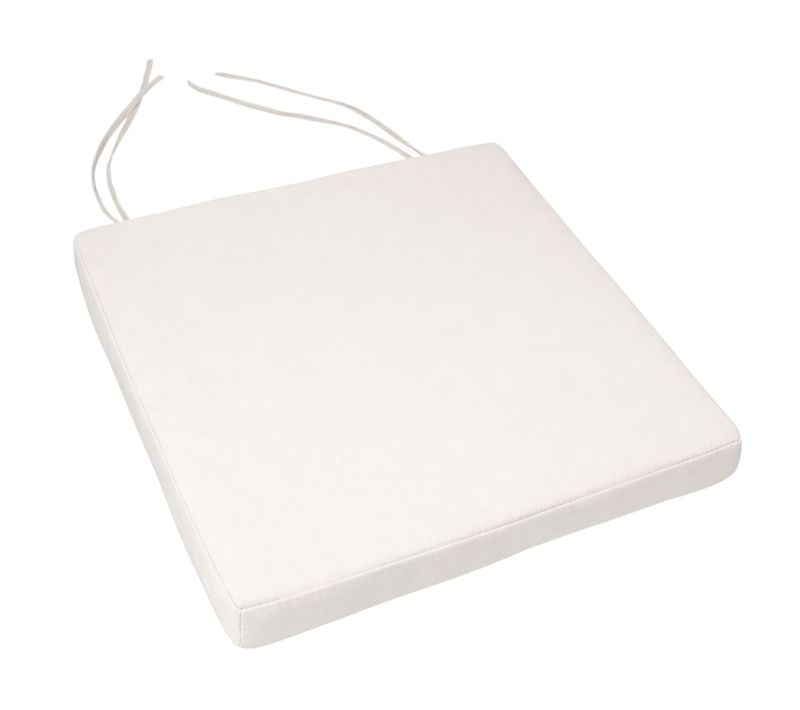 Galette De Chaise Extérieur Imperméable Et Déhoussable Minorque - 40x40 Cm - Blanc