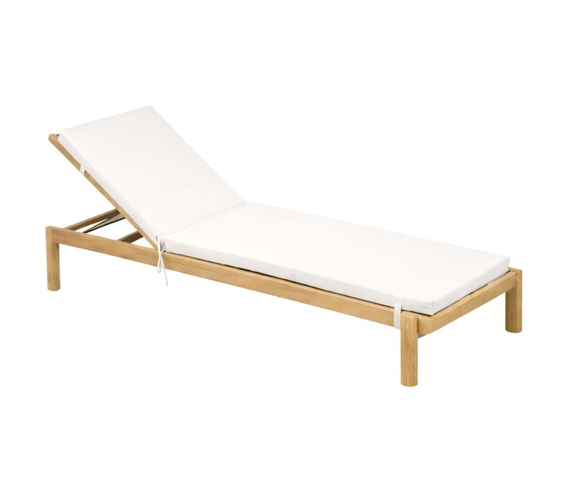 Matelas Bain De Soleil Extérieur Imperméable Minorque - 60x190 Cm - Blanc