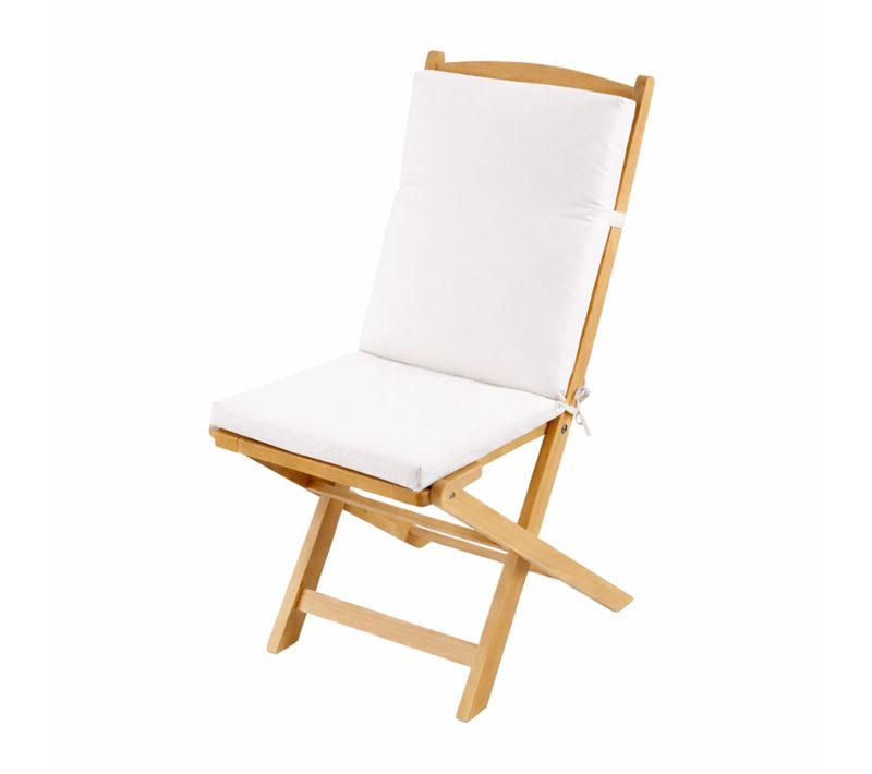 Coussin De Chaise Extérieur Assise Et Dossier Minorque - 40x90 Cm - Blanc