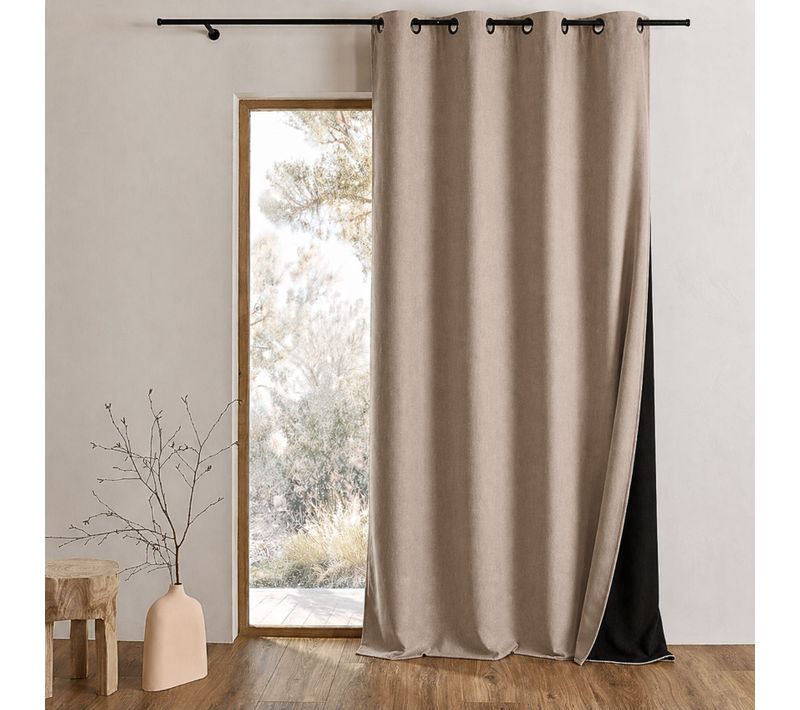 Rideau Thermique Phonique Et Semi Occultant Konfor - 140x300 Cm - Beige