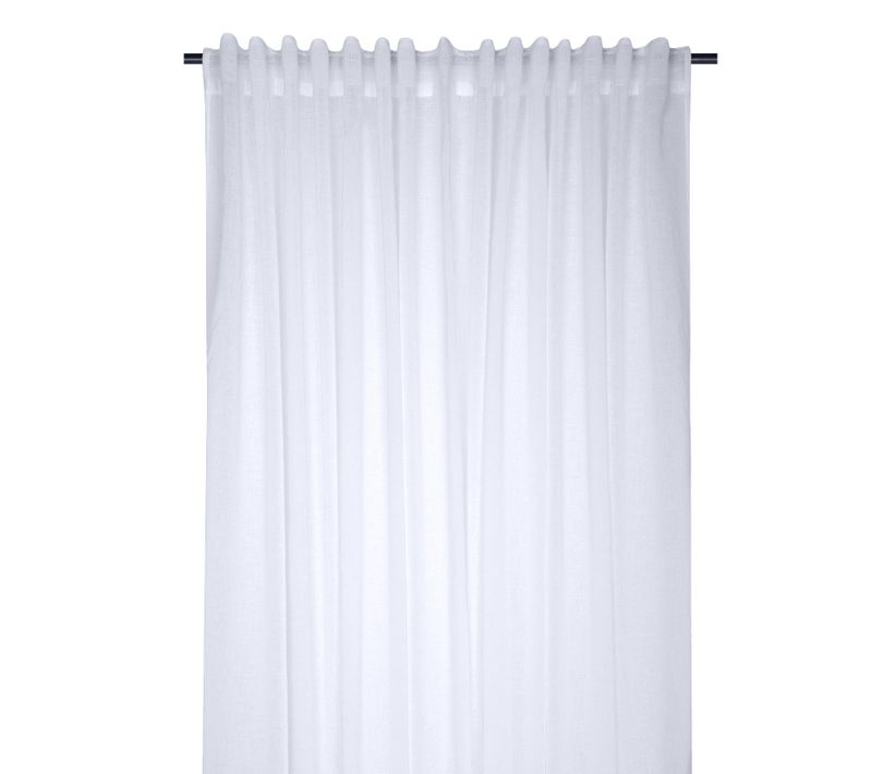Voilage Uni à Passants Dissimulés - 290x260 Cm - Blanc