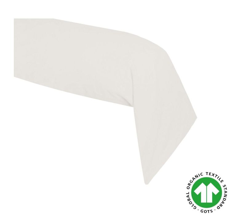 Taie De Traversin Unie En Coton Bio - 45x185 Cm - Beige