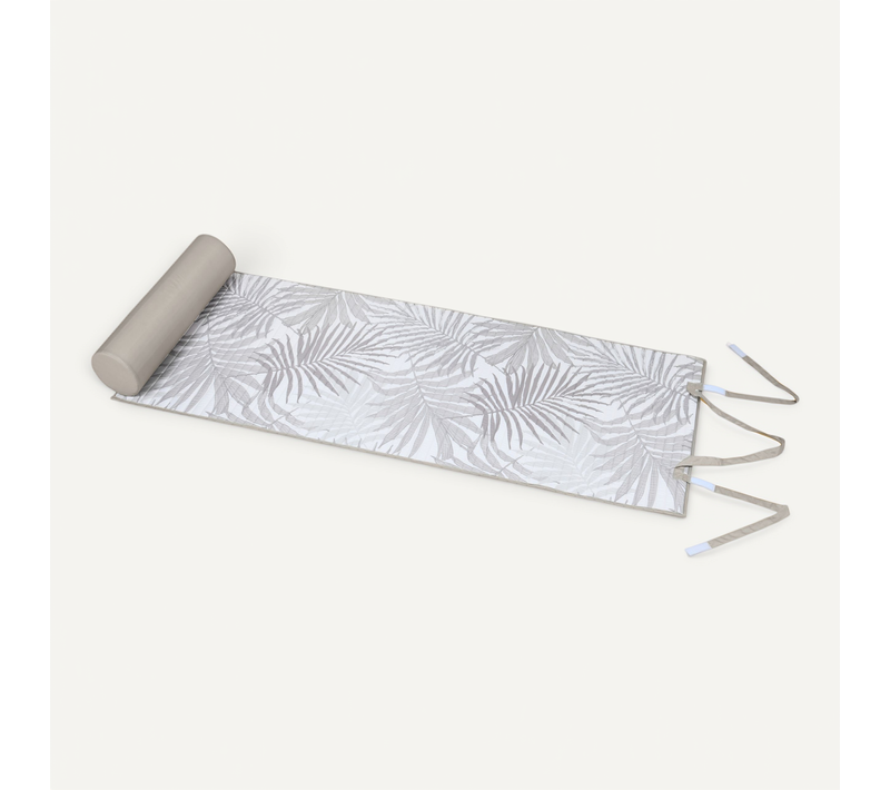 Matelas De Plage Avec Repose-tête Feuillage - 150x60 Cm - Naturel