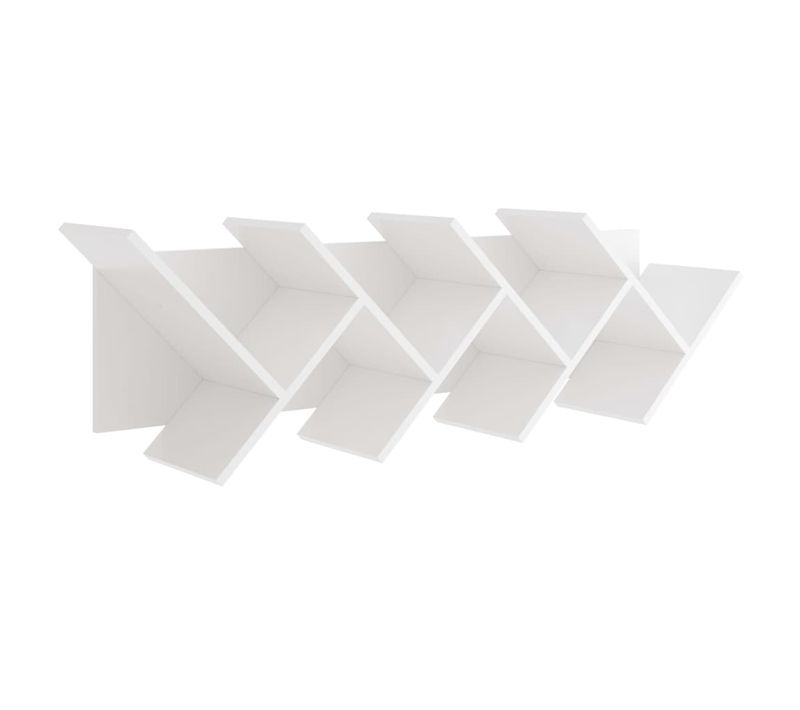 Étagère À Livres Géométrique Suspendue Blanc