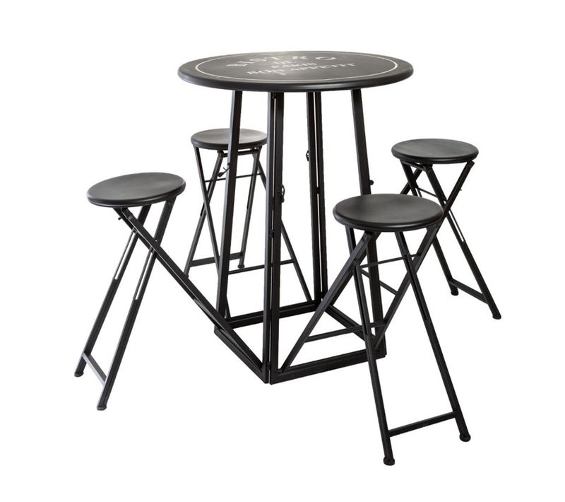 Ensemble De Jardin Coloris Blanc / Noir En Fer