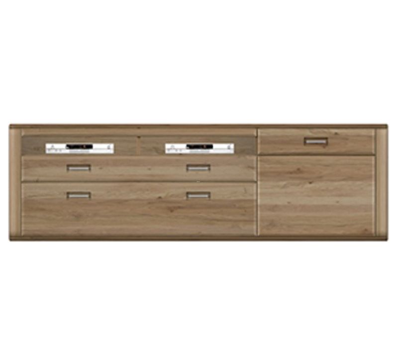 Meuble TV Coloris Hêtre Huilé - L. 224 X H. 70 X P. 51 Cm