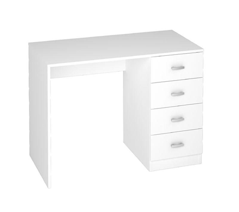 Bureau Coloris Blanc - Longueur 100 X Profondeur 50 X Hauteur 74 Cm