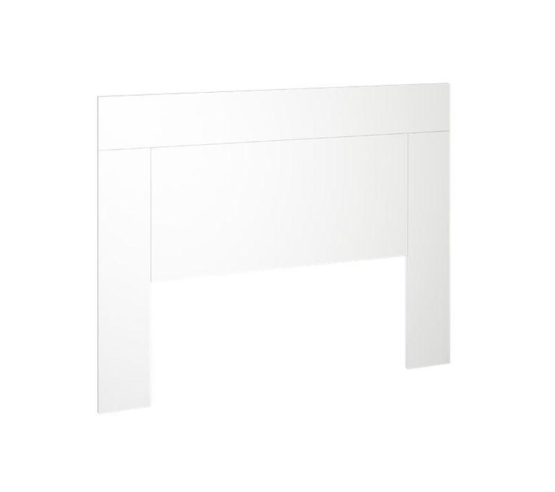 Tête De Lit En Bois Coloris Blanc - Longueur 165 X Profondeur 2,5 X Hauteur 130 Cm