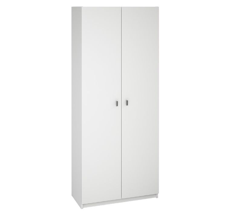 Armoire Polyvalente Coloris Blanc - Hauteur 180 X Longueur 75 X Profondeur 35.6 Cm